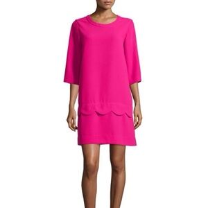 Kate Spade Demi Scallop Shift Dress Hot Pink Size 2